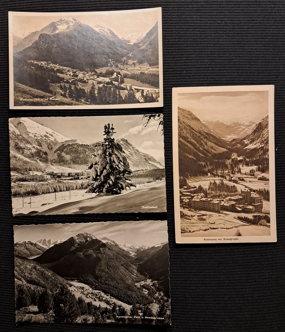 Cartes postales: 4 AK PONTRESINA – D'occasion à Ponto Valentino par giorgia06