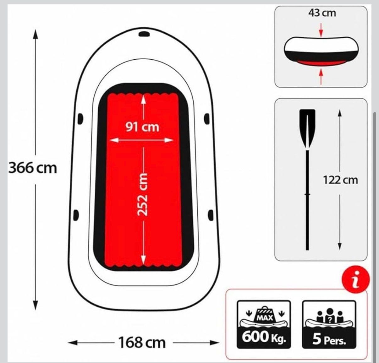 Boote: Schlauchboot Intex Excursion 5 – Gebraucht aus Root von GabrielJ89 2