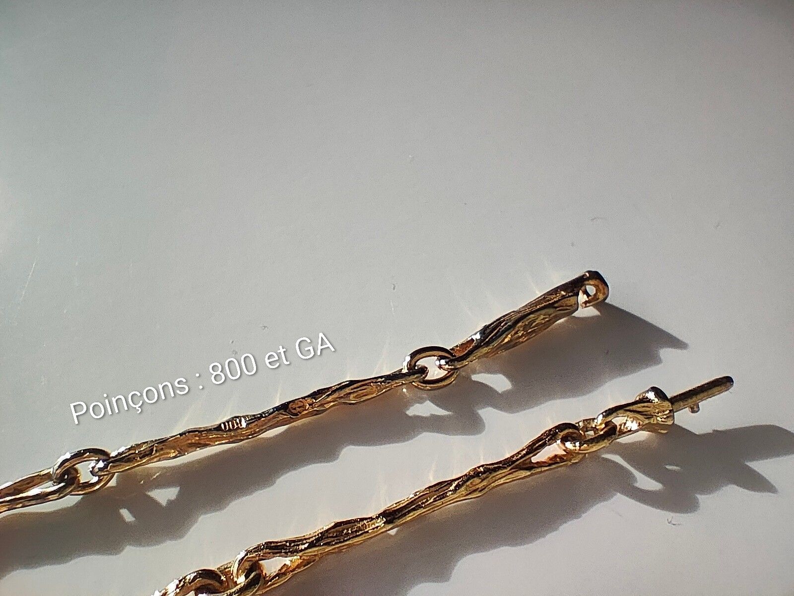 Gilbert Albert Catenine: Gilbert Albert collier  en argent 800 recouvert d'or – Usato da Dugny (Leytron) venduto da ami_96ph 6