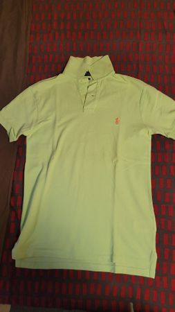 Polo Ralph Lauren vert clair, Taille S, Slim Fit 😎