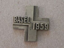 Abzeichen Eidg. Turnfest Sport Basel BS 1959 Turnkreuz