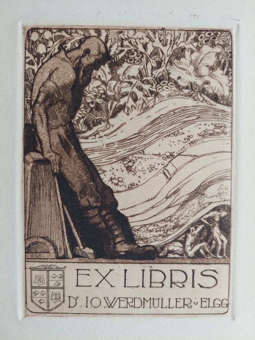 Dipinti: Exlibris Fritz Gilsi - Original Radierung – Usato da Obfelden venduto da Exlibris-Art