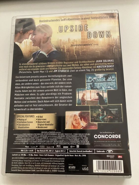 Upside Down Dvd Kirsten Dunst Jim Sturgess Acheter Sur Ricardo 1979