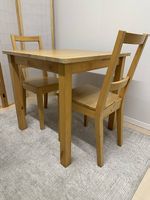 IKEA NORDEN Massivholz Esstisch mit 2 Stühlen