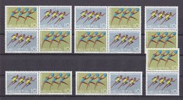 1971 Alle Zusammenhängenden 2x4er + 4x 2er ** Postfrisch **