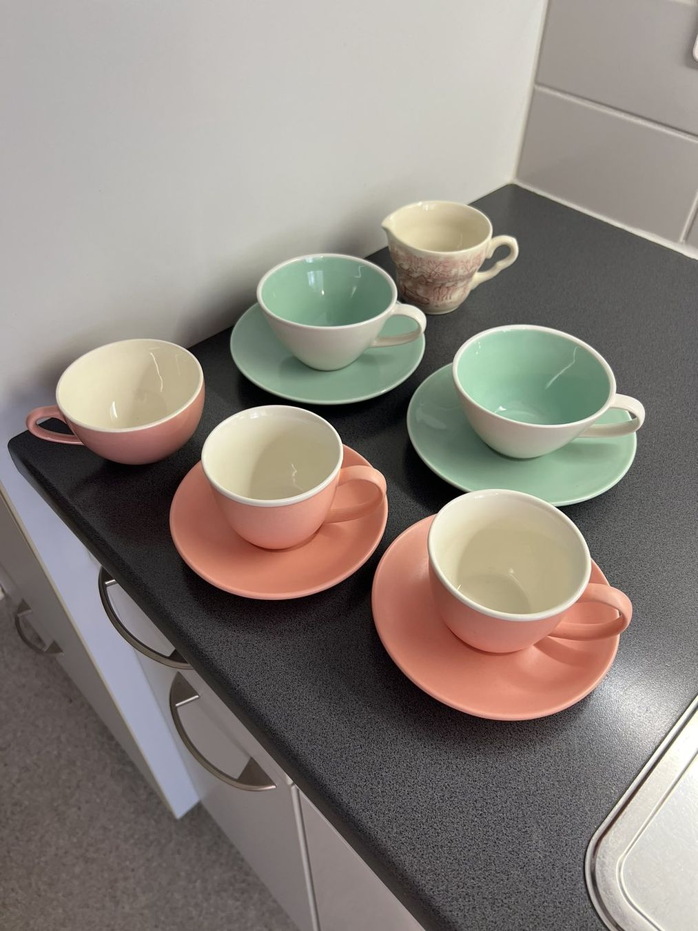 Tazze: Vintage Tee-Tassen Set, Pastellfarben – Usato da Basel venduto da M.M_ 2