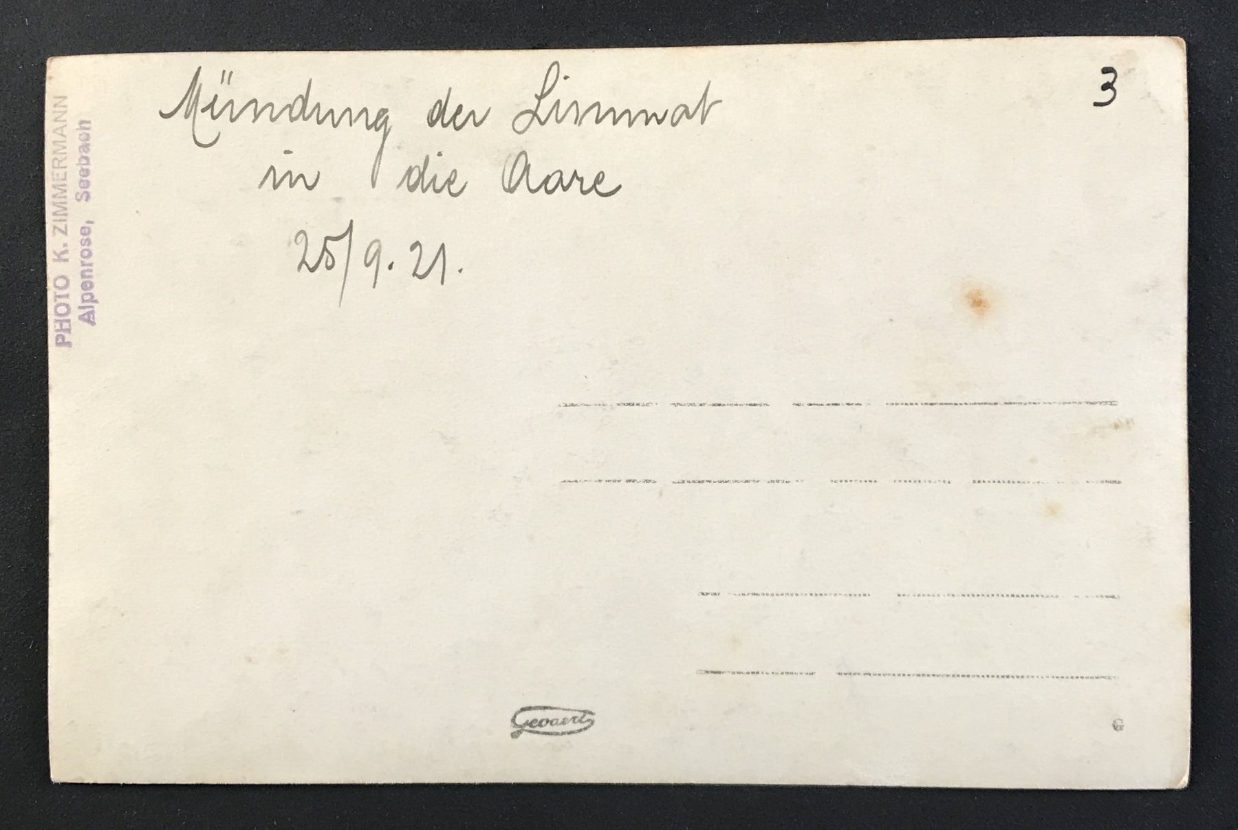 Cartes postales: ANSICHTSKARTE MÜNDUNG DER LIMMAT IN DIE AARE – D'occasion à Ostermundigen par wini63 1