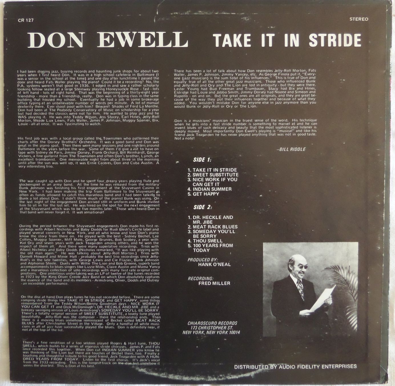 Dischi in vinile: Don Ewell – Take It In Stride – Usato da Genève venduto da CDLPBookS 1
