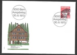 FDC Abart 527.1.09 verschobener Stichtiefdruck ET 30.8.1973