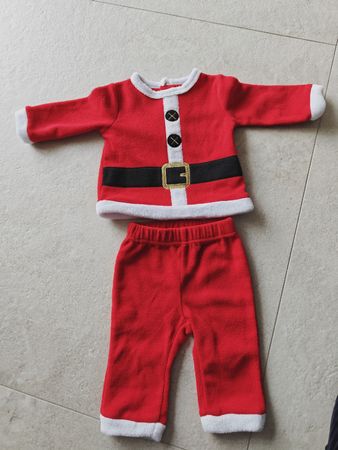 Baby Santa Claus Costume Set Red White Size 6 months 