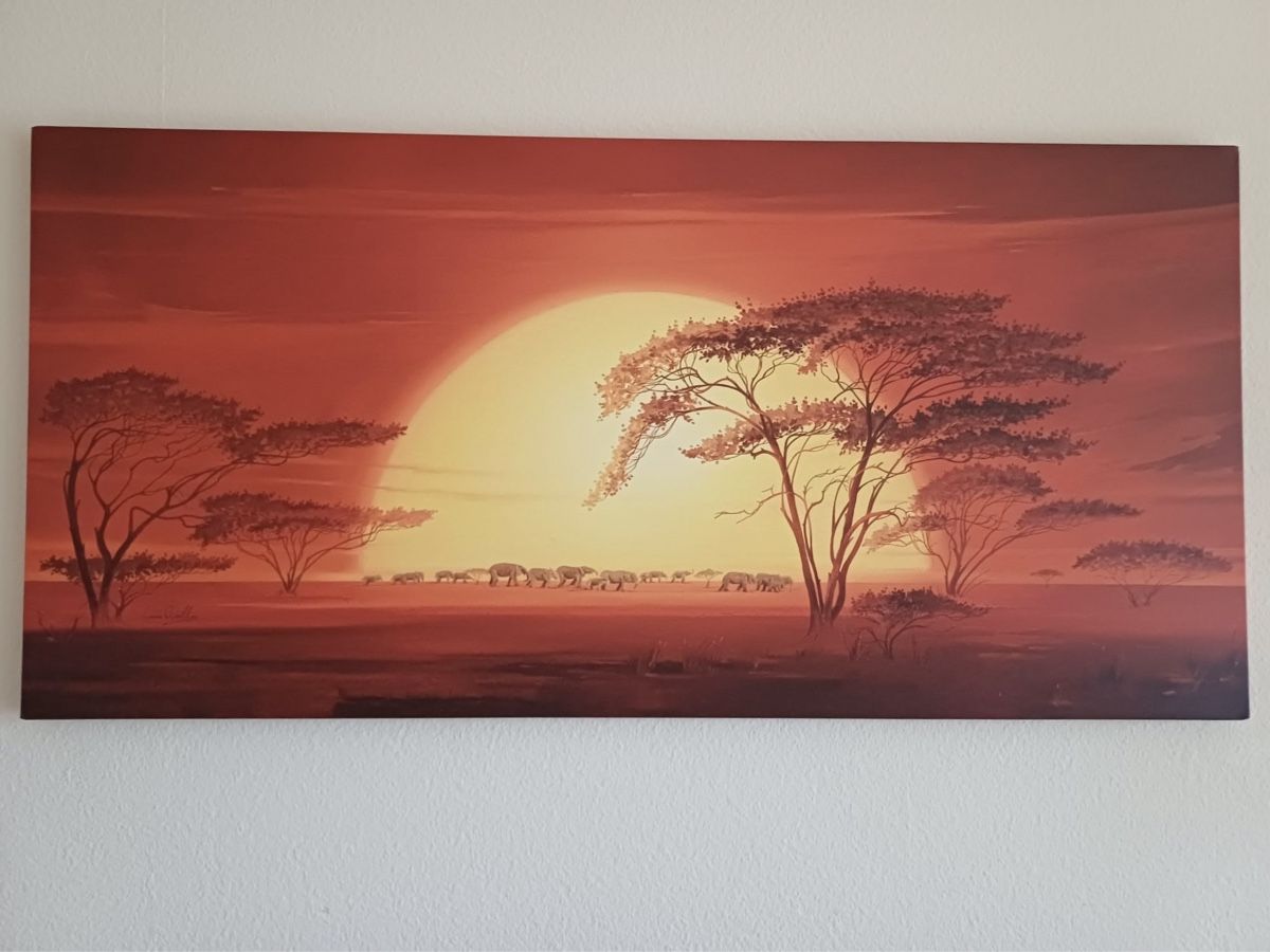 Dipinti: Tableau couché de soleil, 115x56 cm – Usato da Bussigny venduto da cac_q2c6