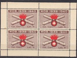 Artillerie Wi 55 a Block gezähnt ohne Text postfrisch