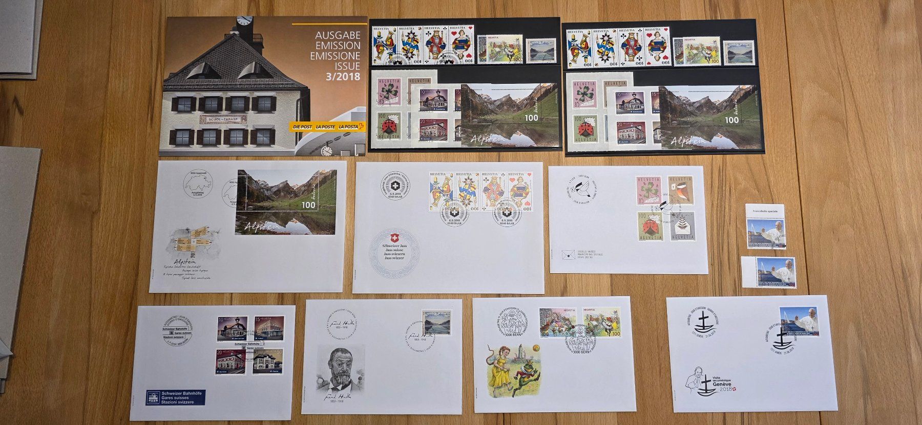 Tutti i francobolli: CH-Briefmarken Jahresausgabe 2018 – Nuovo (secondo la descrizione) da Wettswil venduto da Schnuebe 4