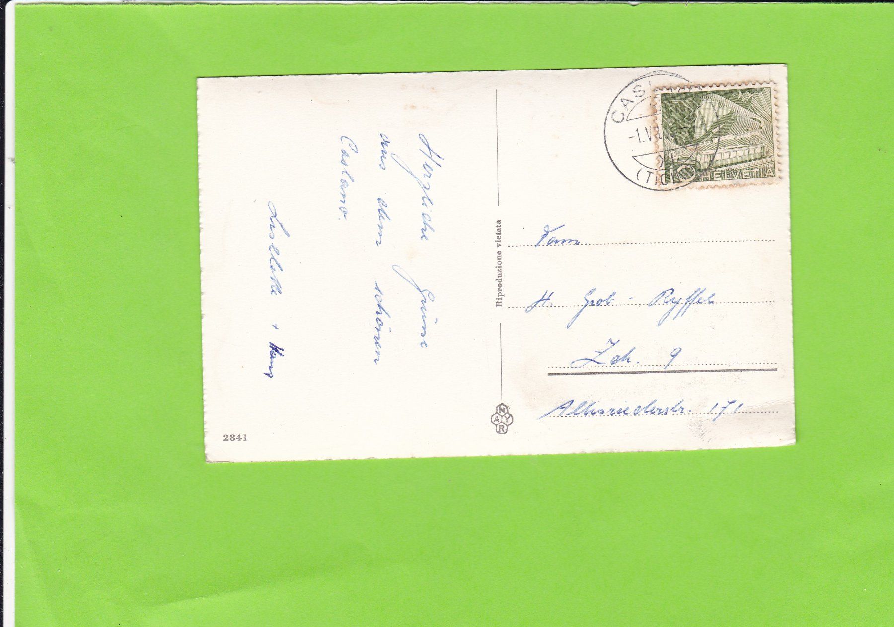 Cartoline postali: Caslano – Usato da St. Peterzell venduto da neckertal 1