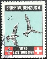 Soldatenmarke 2.WK, Brieftaubenzug 4, ohne Wolke, Wi Bft 3