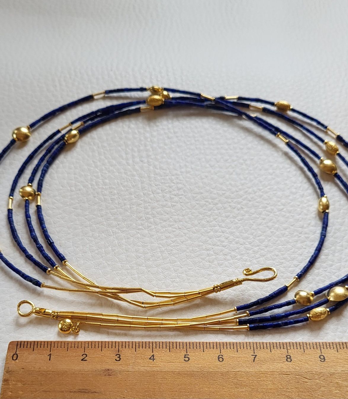 Catenine: 585 Gold Collier Mit Lapizlazuli – Usato da Wald ZH venduto da Dasilver 1