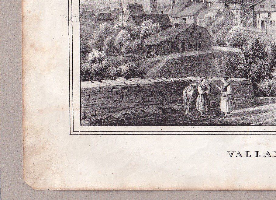 Incisioni: VALANGIN, LITHOGRAPHIE VON 1836-1845 – Usato da Grüningen venduto da Kartensammler 5