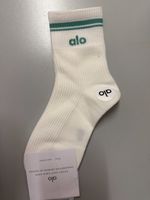 Alo Socken Weiss Unisex Half-Crew Sock neu