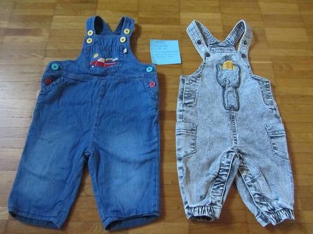 Lot de 2 salopettes bébé taille 62