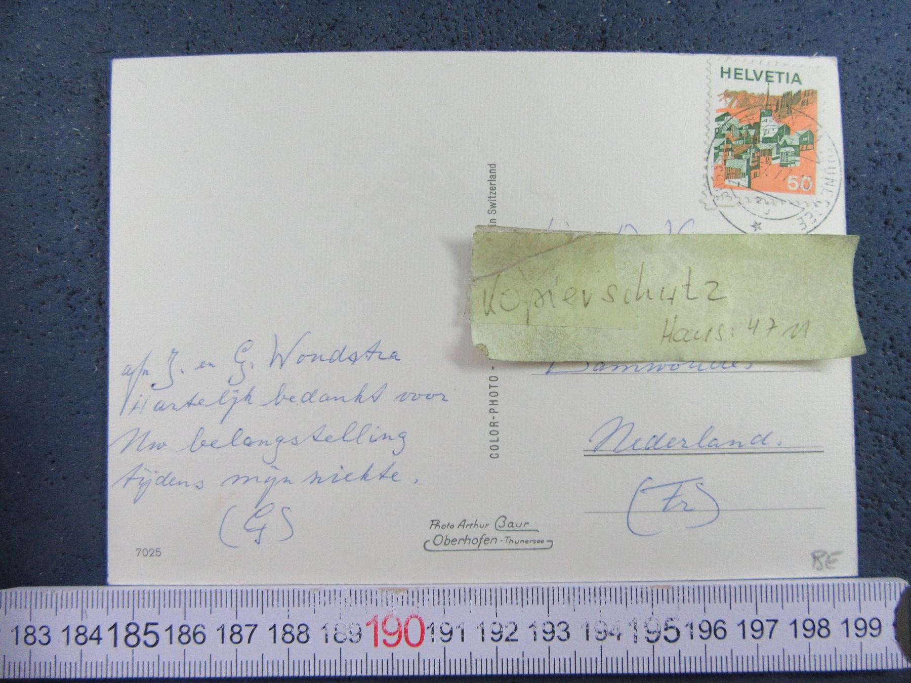 Cartoline postali: OBERHOFEN AM THUNERSEE BEO AK – Usato da Ettingen venduto da Hausi4711 1
