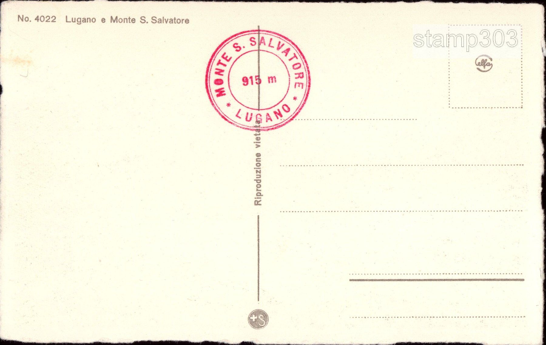 Cartoline postali: AK Lugano e Monte S. Salvatore – Usato da Eggersriet venduto da glasshouse3egg 1