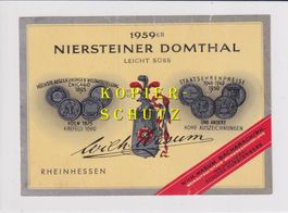 Etikette - Niersteiner Domthal 1959 /bd