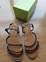 Schicke Sommersandalen, schwarz, Gr. 40, neuwertig!