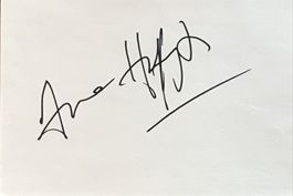 Arianna Huffington Autogramm signiert Karte 10x15cm