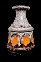 Vase Strehla 1267 Fat Lava Orange Vintage 60s' 70s'  24cm