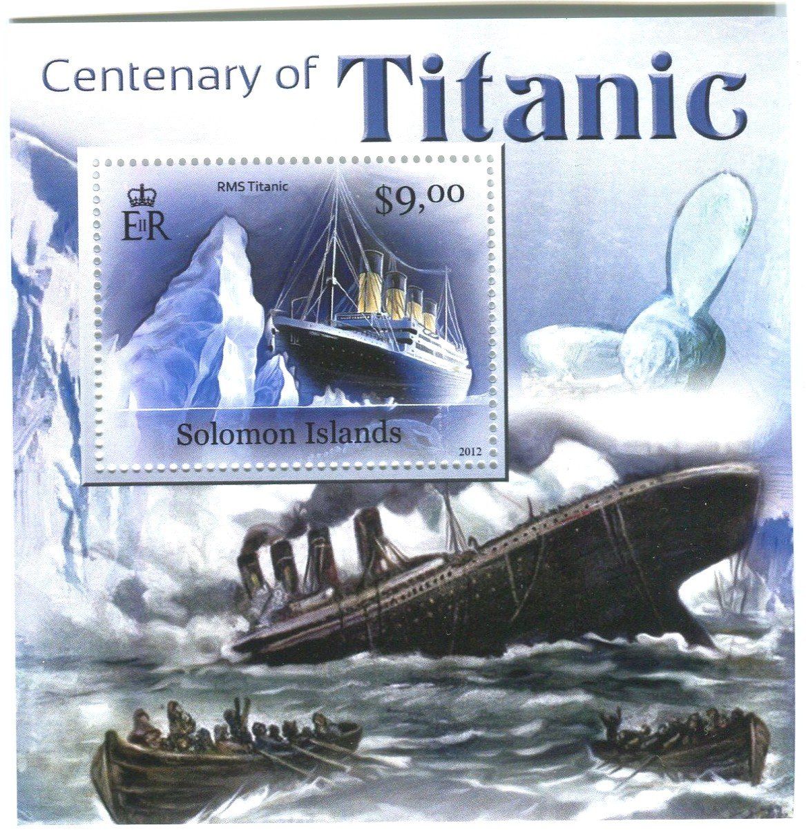 Tutti i francobolli: Block "Titanic". Salomonen. – Nuovo e nell'imballaggio originale da Basel venduto da Butsch5