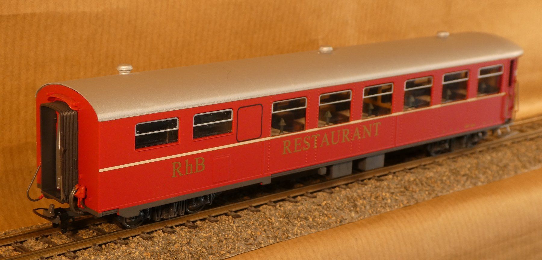 Bemo Modelleisenbahnen: Bemo RhB WR Refit-Speisewagen – Neu (gemäss Beschreibung) aus Muri b. Bern von Malagueno 2