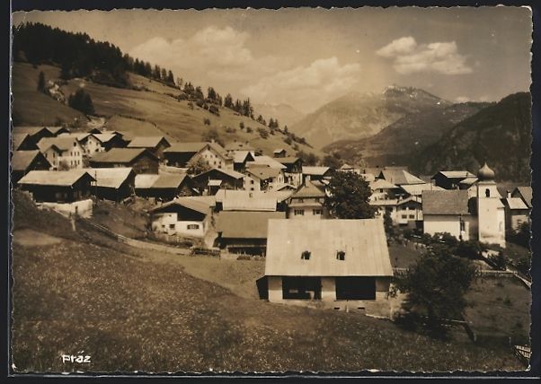 Ansichtskarten: AK Präz, Ortsansicht mit Berglandschaft – Gebraucht aus Berlin von bartko-reher