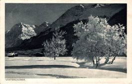 Winterzauber. Künstler-Kupferdruck-Karte G. Walty, Klosters