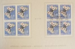 1955, Geschenkheft Pro Juventute ET, im 4-Block Kt. 108.-++