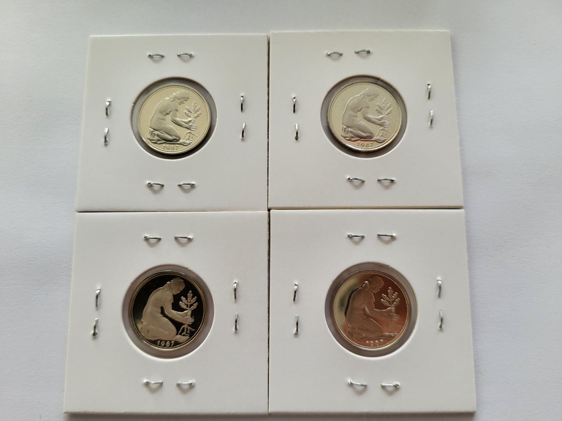 Tutti le monete: 50 Pfennig D-F-G-J 1987 PP – Nuovo (secondo la descrizione) da Pravidondaz venduto da LVtik 2