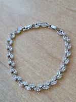 Funkelndes Glitzersteinchen Edelstahl Gliederarmband 17-20cm