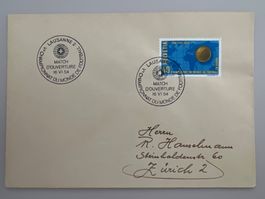 1954 Fussball WM Bern 2 Briefe Eröffnungs-und Endspiel