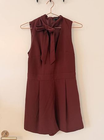 BORDEAUXROTER JUMPSUIT / Gr. S