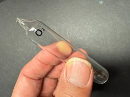 Set: 4 Gase in 8 cm Glasampullen: O2, N2, CO2, Luft