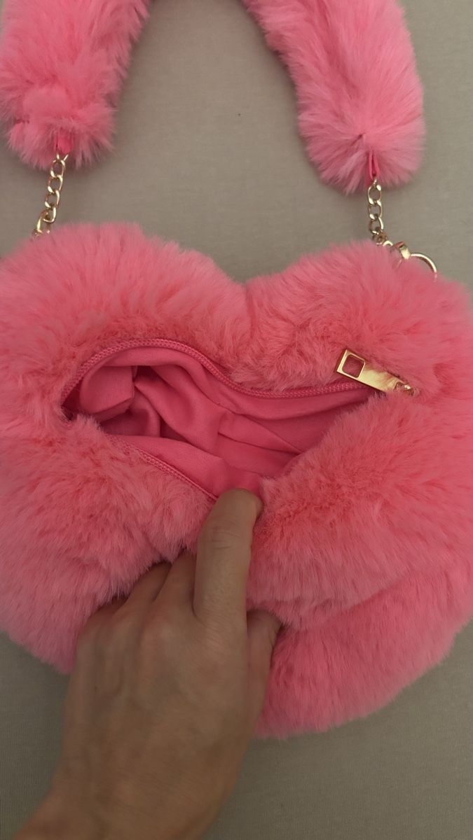 Borse: Herztasche Pink Plüsch – Nuovo (secondo la descrizione) da Bolligen venduto da Galileen 2
