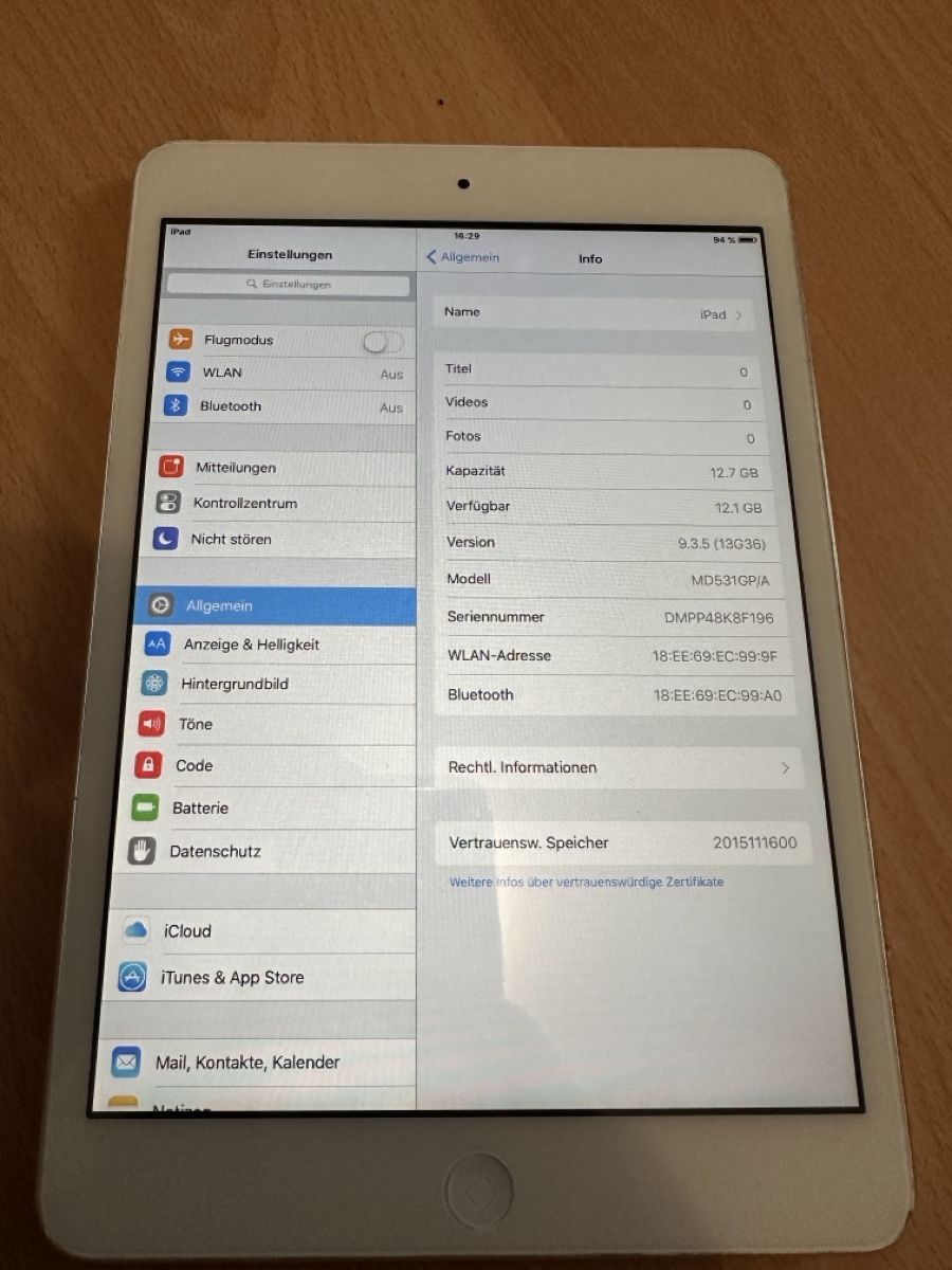 Apple Tablet PC: iPad Mini 2  – Usato da Bendern venduto da konyali