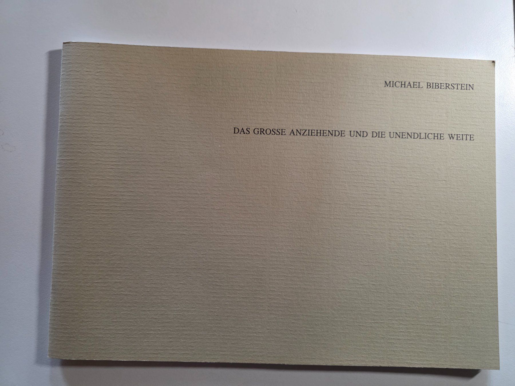 Bücher: Michael Biberstein - Das grosse Anziehende und die unendlich – Gebraucht aus Walterswil BE von Lonitti