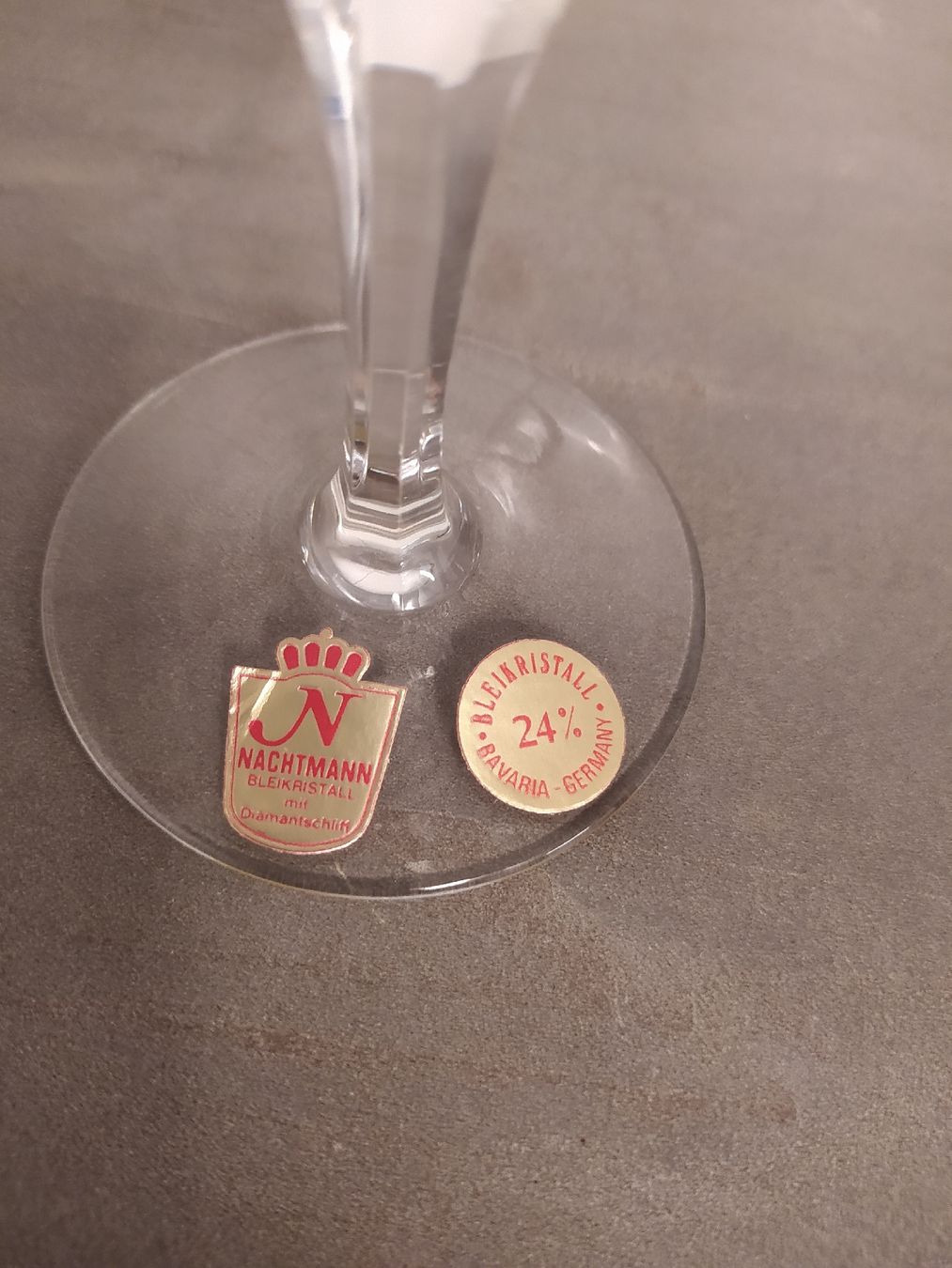 Bicchieri: Kristallglas mit Etikett 15 cl – Usato da Möhlin venduto da mik_h72m 2