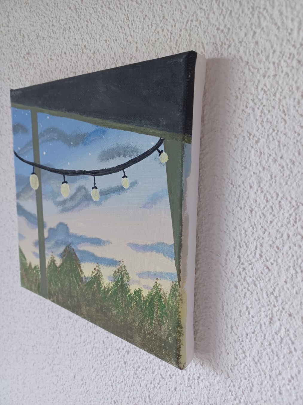 Dipinti: Acrylbild, Sommerabend, Unikat, selbstgemalt – Nuovo (secondo la descrizione) da Buttisholz venduto da craftergirl 1