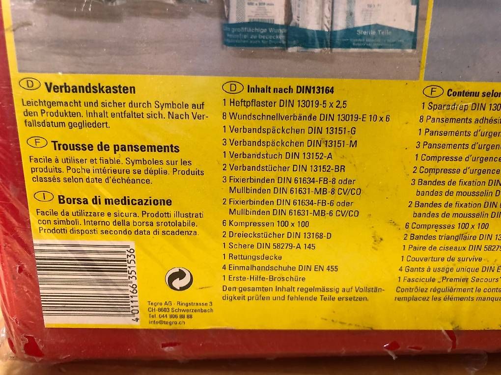 Verbandkästen: Auto 1.Hilfe Koffer Original eingepackt – Gebraucht aus Villnachern von focusride 1