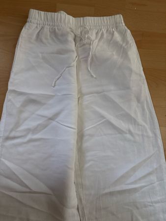Hose weiss Grösse XS Leinen guter Zustand