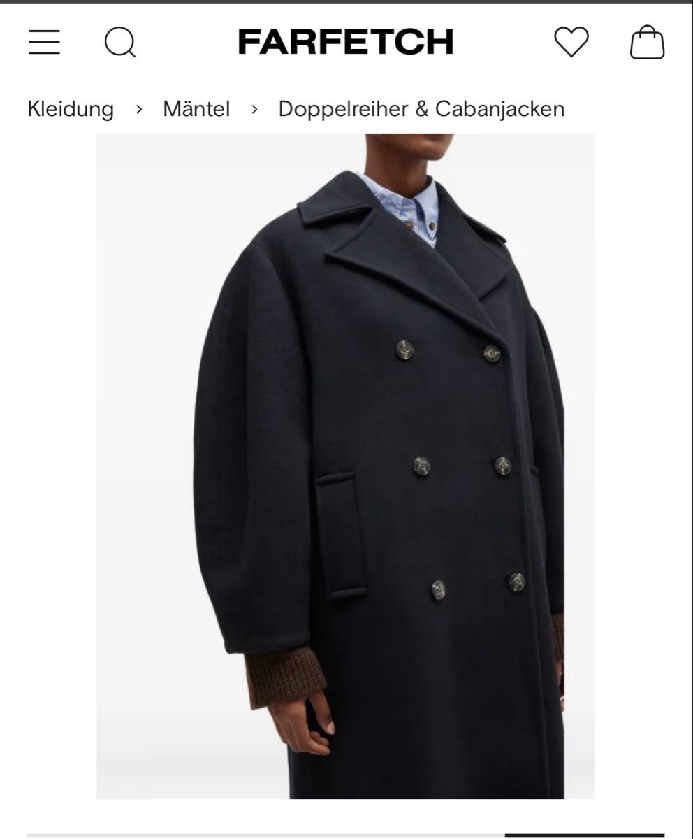 Ganni Cappotti: GANNI Mantel Peacoat Wool NEW – Nuovo e nell'imballaggio originale da Basel venduto da Dencag 9