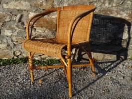 Grosi's alter Korbstuhl Korbsessel Rattanstuhl Armlehnstuhl