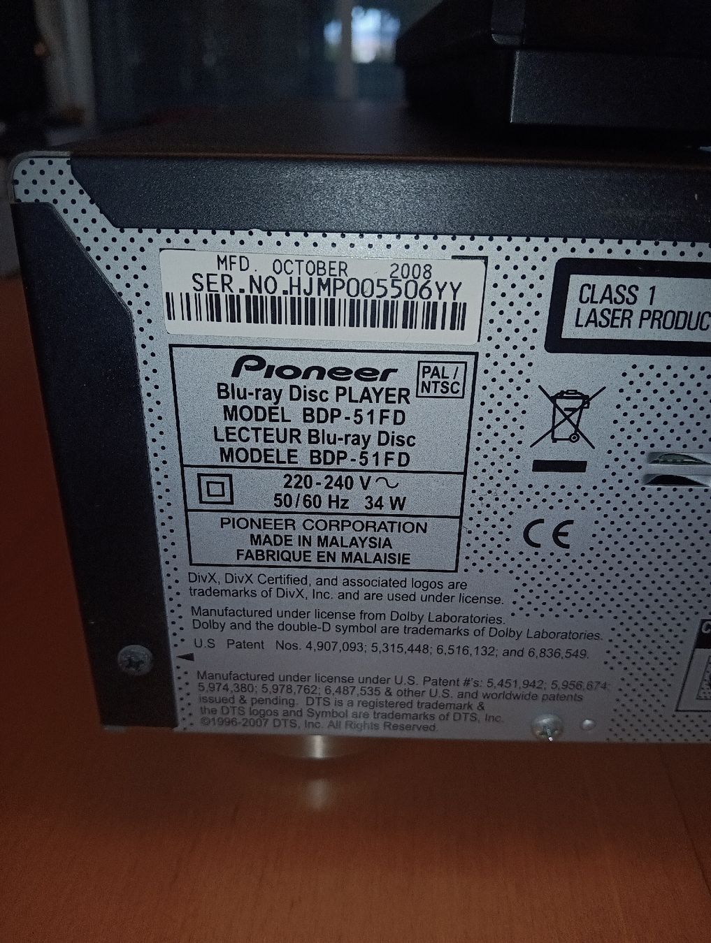 Tous les DVDs: Pioneer BDP-51FD Blu-ray-Player – D'occasion à Frauenfeld par Mungg 2