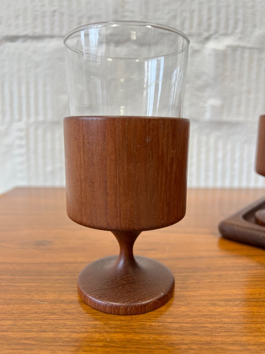 Bicchieri: Vintage Gläser-Set mit Teak Tablett – Usato da Walzenhausen venduto da stilvollwohnen 7